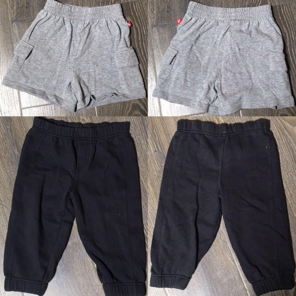 24M Athletic Shorts Sweatpants Gray Black Sprocket